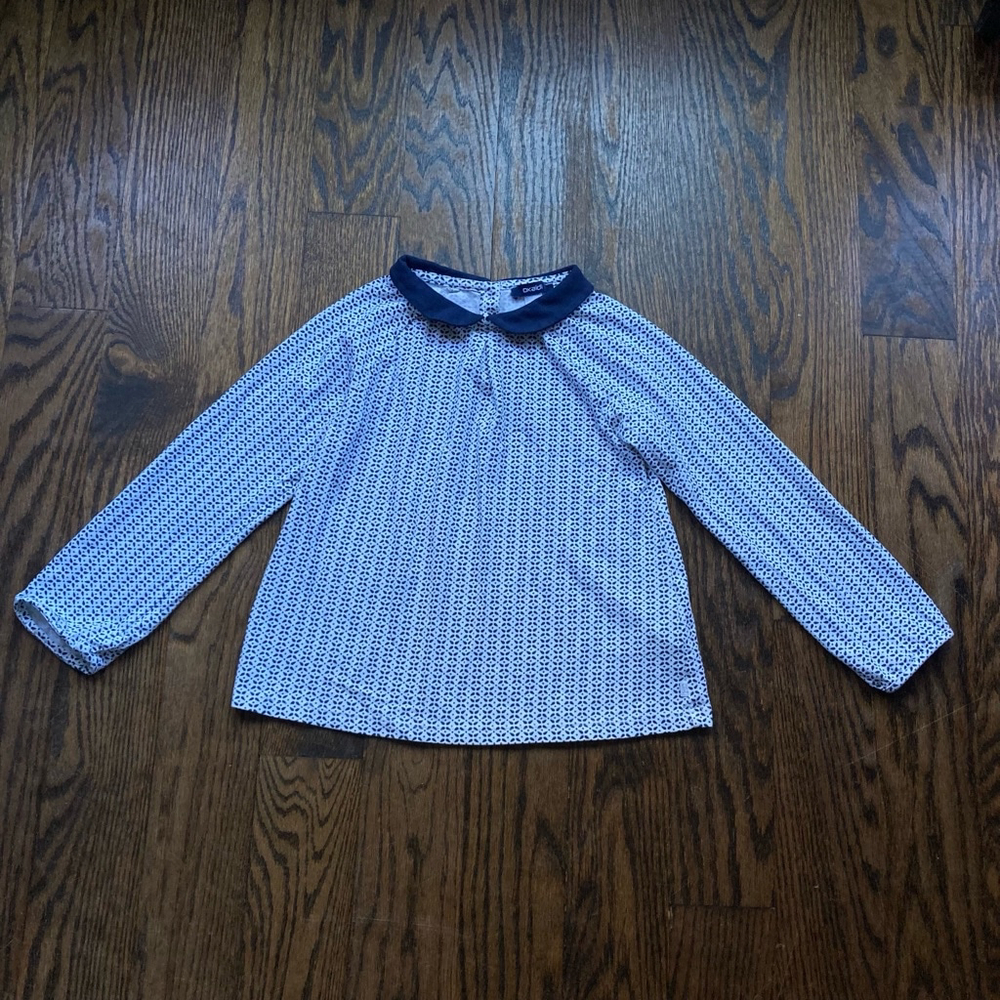 Navy Blue Long Sleeve Kids Shirt
